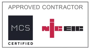 MCS and NICEIC approved contractor badge